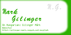mark gilinger business card